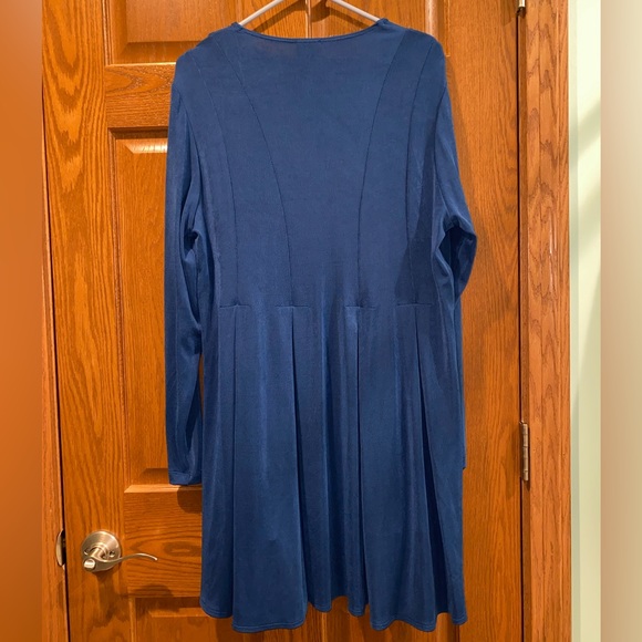 NWT Chico’s Travelers Size 3 Classic Pleat-Detail Cardigan in Royal Blue - Picture 2 of 7